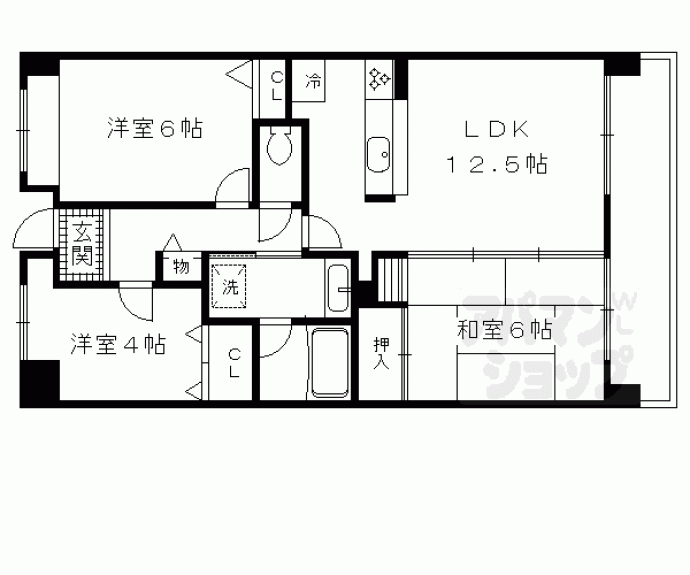 【スコーレ伏見桃山】間取