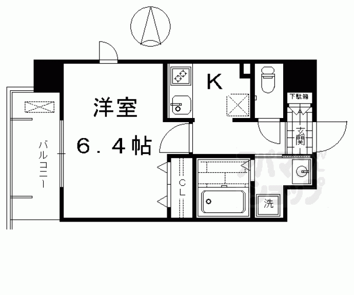 【カスタリア京都西大路】間取