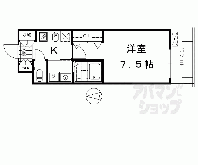 【カスタリア京都西大路】間取