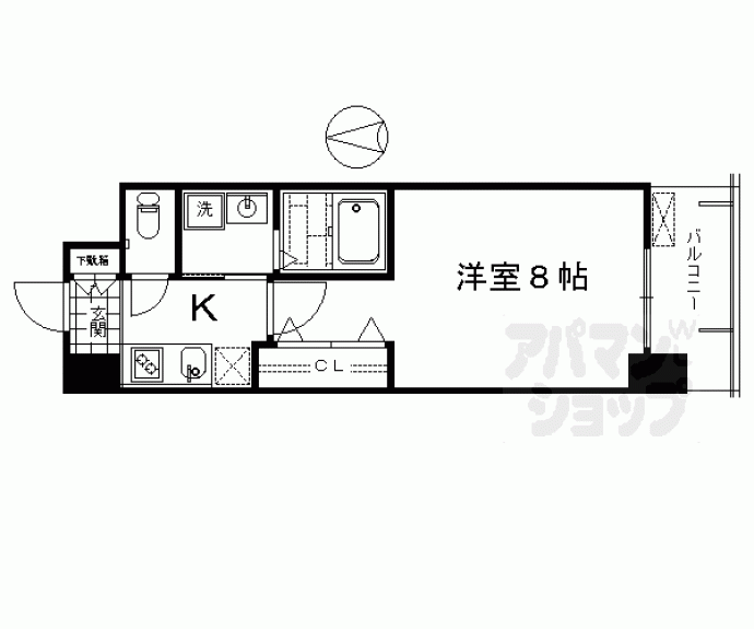 【カスタリア京都西大路】間取