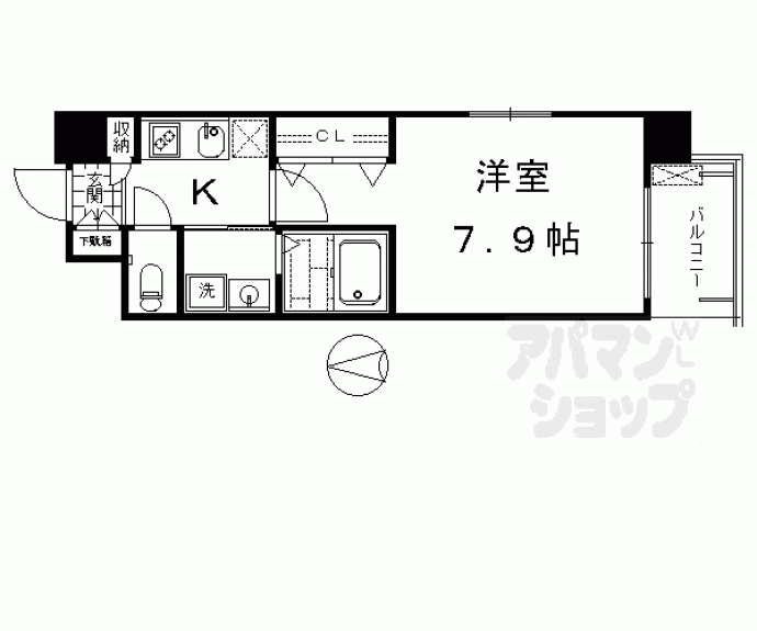 【カスタリア京都西大路】間取