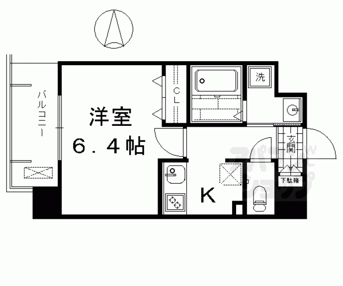 【カスタリア京都西大路】間取