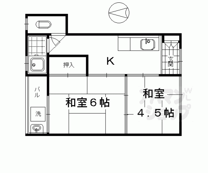 【上鳥羽光アパート】間取