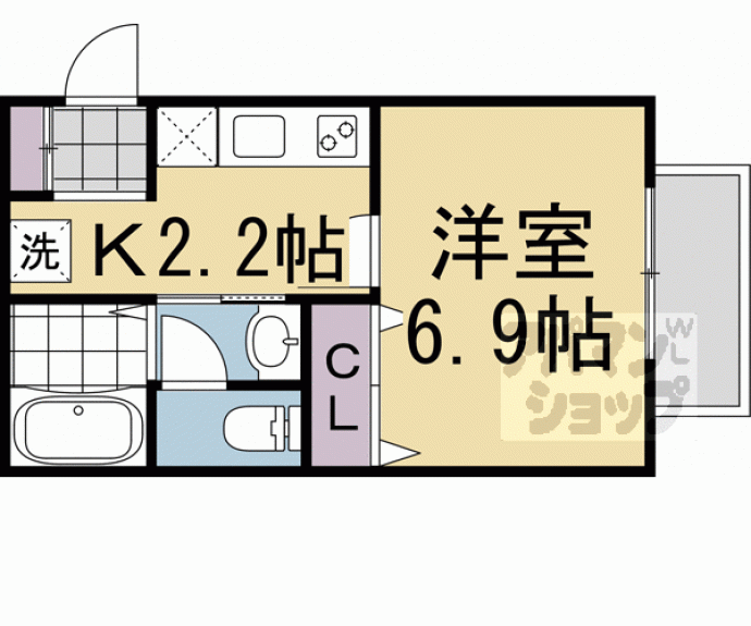 【サウスコート御陵】間取