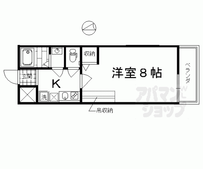 【フラッティ唐橋】間取