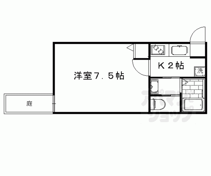 【フラッティ丹波口】間取