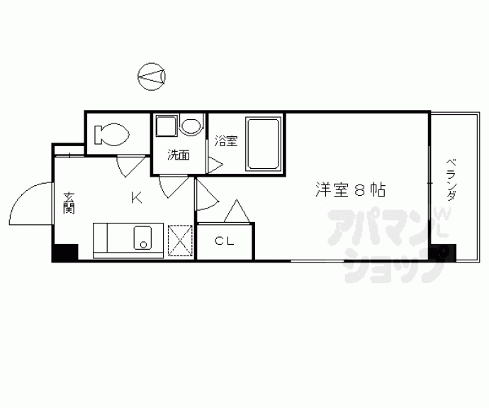 【アーバンフラッツ五条堀川】間取