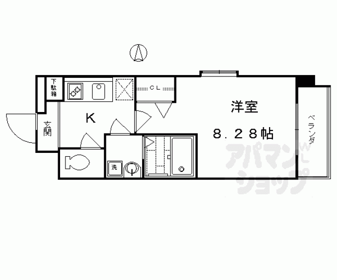 【アーバンフラッツ五条堀川】間取