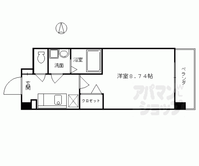 【アーバンフラッツ五条堀川】間取