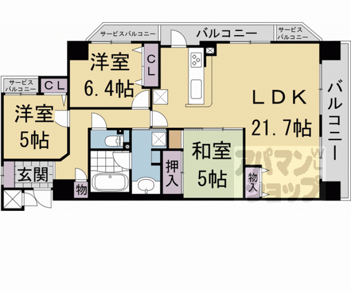 【パデシオン桃山】間取