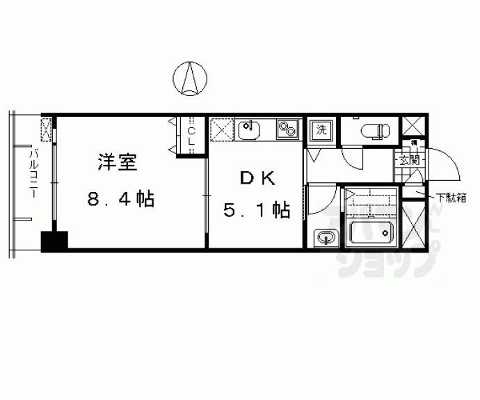 【Ｖｉｔａ　Ｒｏｓａ京都】間取