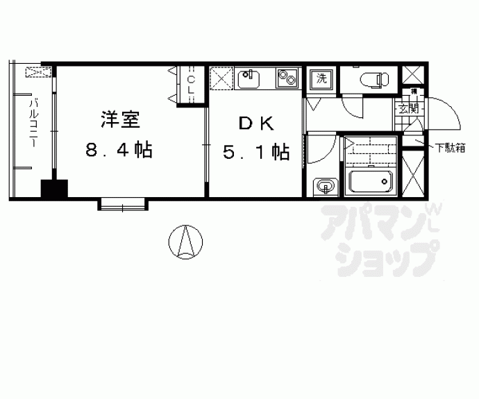 【Ｖｉｔａ　Ｒｏｓａ京都】間取