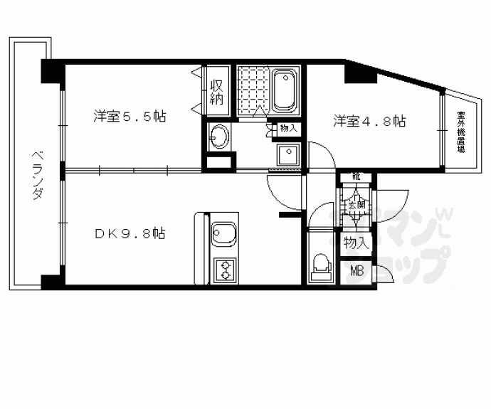 【プレサンス京都駅前千都】間取