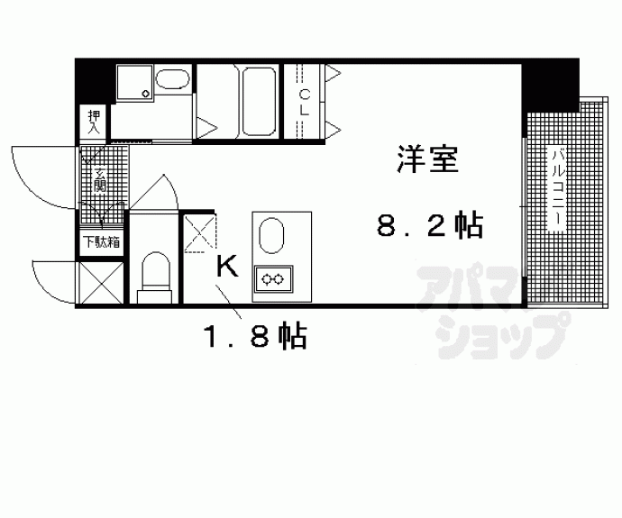 【プレサンス京都駅前千都】間取