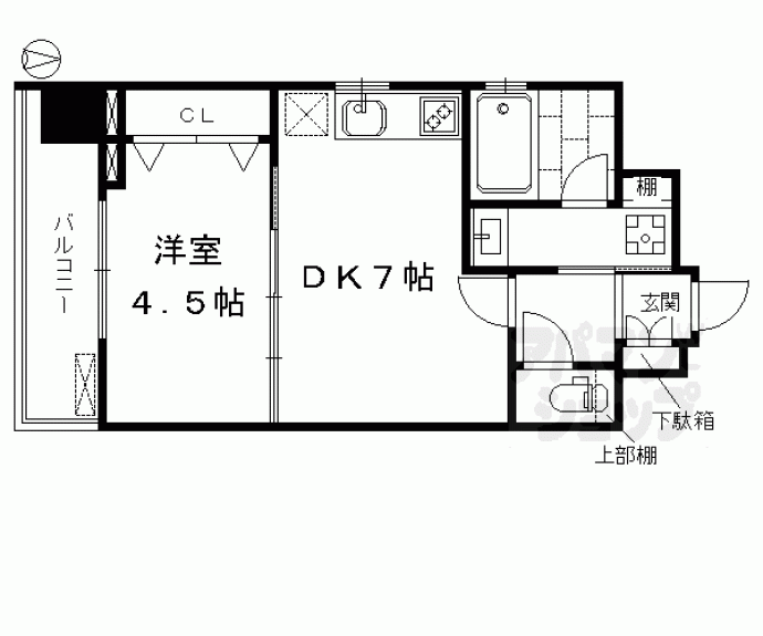 【ベラジオ京都七条ウエスト】間取