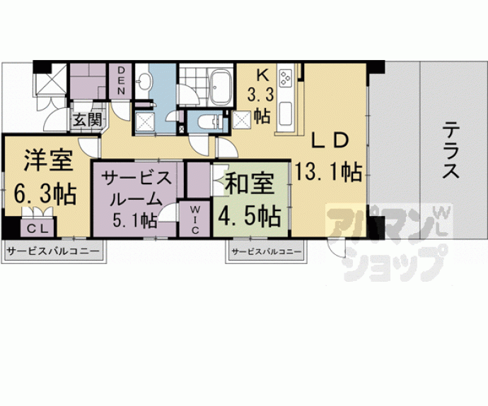 【シエリア京都西大路】間取