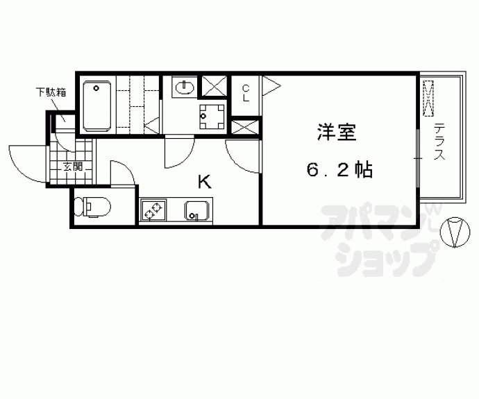 【デュラカーサ・ルシア鳥羽街道】間取