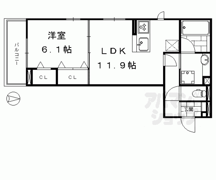 【セジュールクレスト桂川】間取