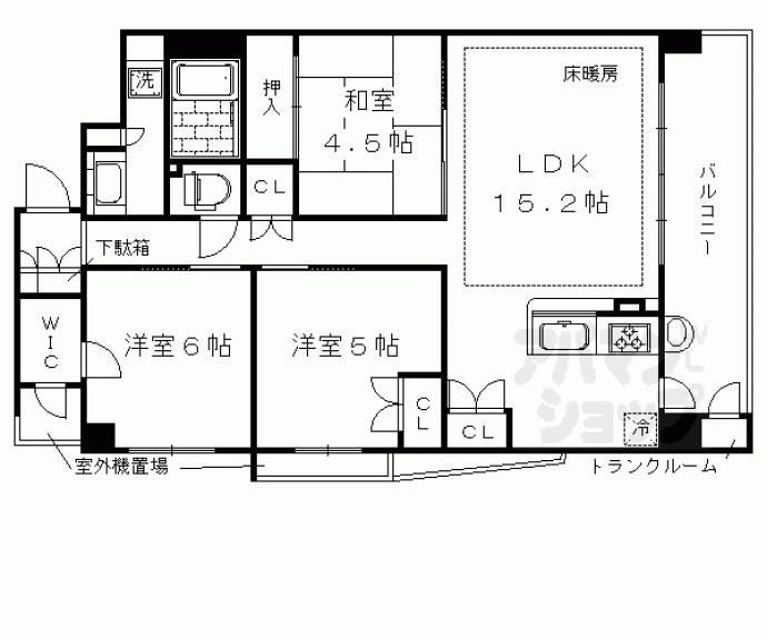 【ルーシア清水五条】間取