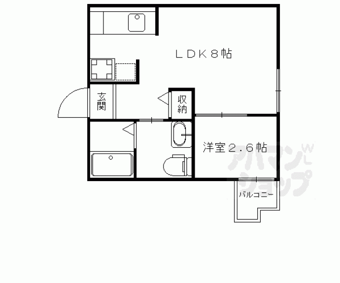 【ｎｉｃｏ西大路】間取