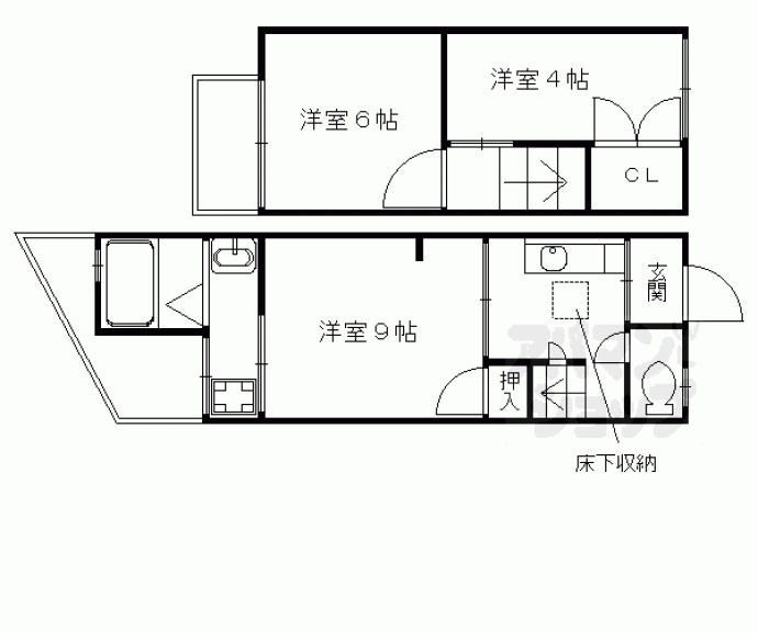 【久世大藪町貸家２】間取