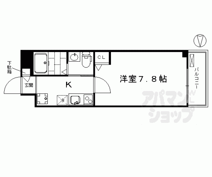 【フラッティ京都十条】間取