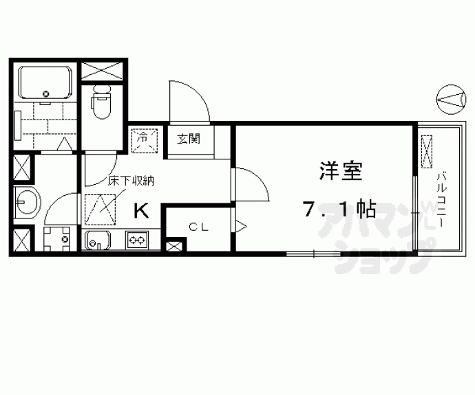 【シャルマン東寺南Ⅰ・Ⅱ】間取