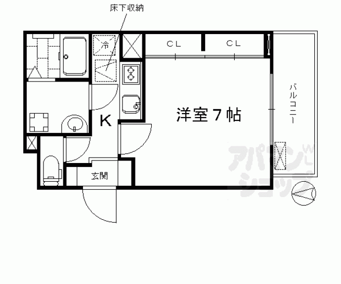 【シャルマン東寺南Ⅰ・Ⅱ】間取