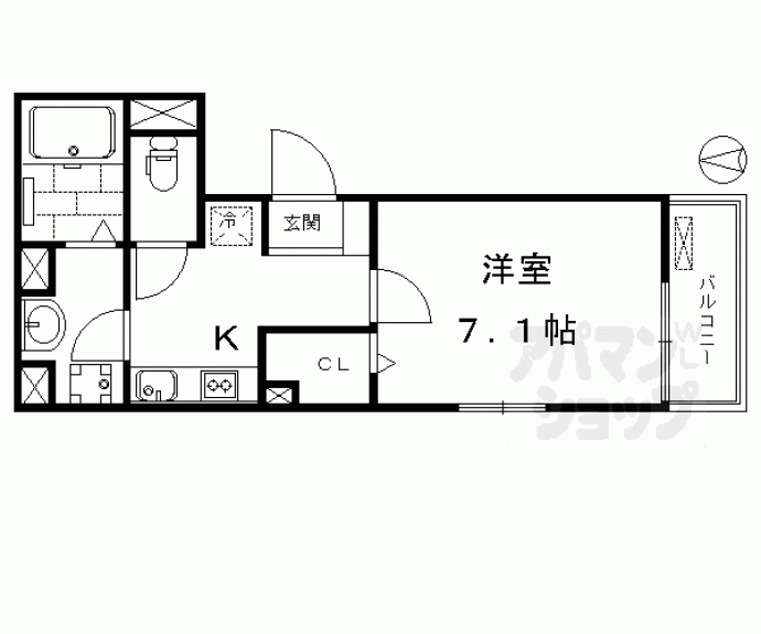 【シャルマン東寺南Ⅰ・Ⅱ】間取