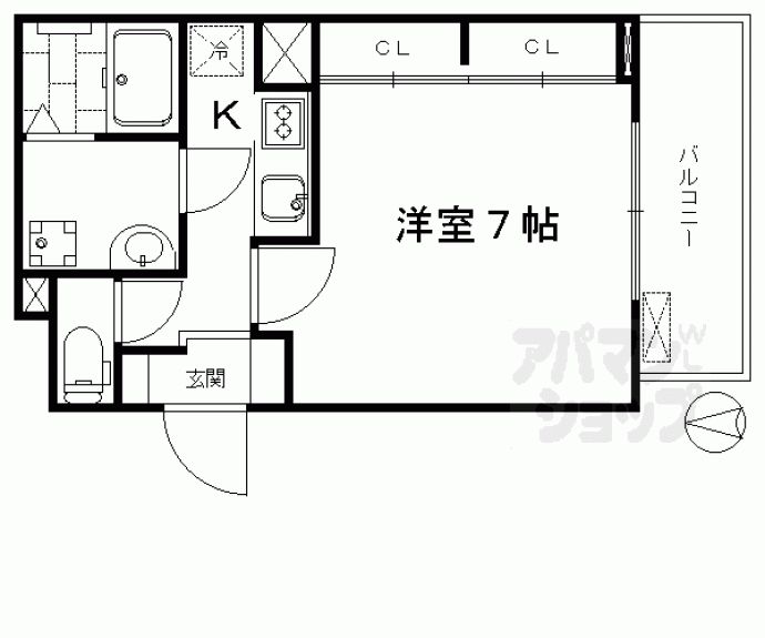 【シャルマン東寺南Ⅰ・Ⅱ】間取