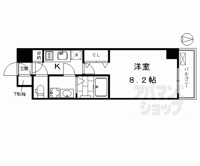 【メゾン・トラスト京都梅小路公園】間取