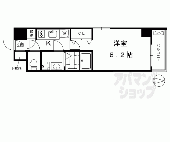 【メゾン・トラスト京都梅小路公園】間取