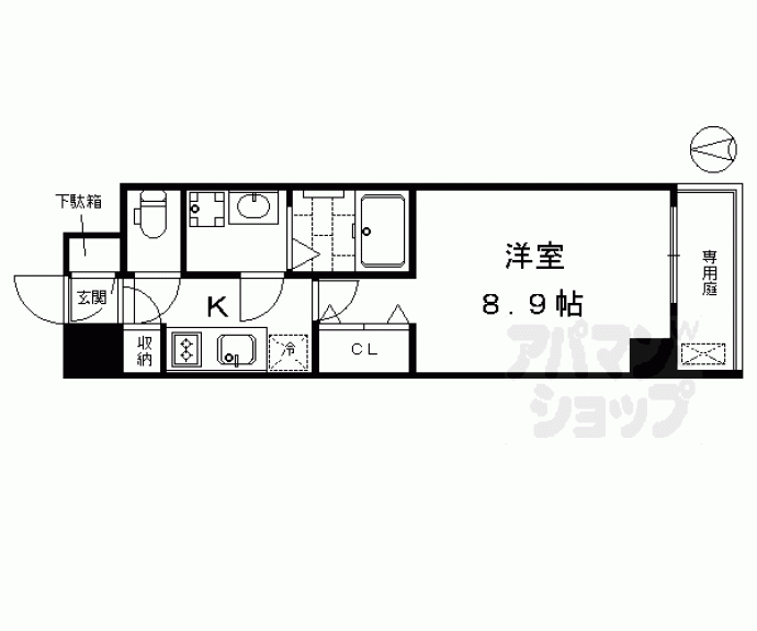 【メゾン・トラスト京都梅小路公園】間取