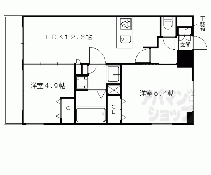 【クリスタルグランツ京都西大路】間取