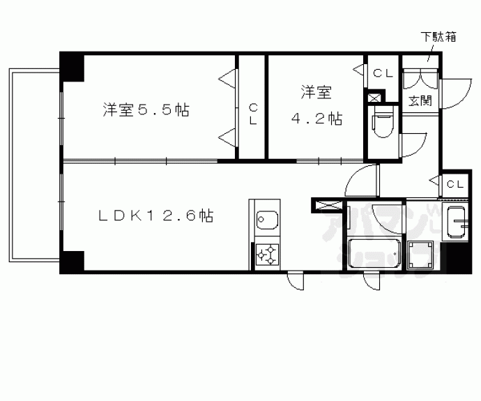 【ルッソ烏丸五条】間取