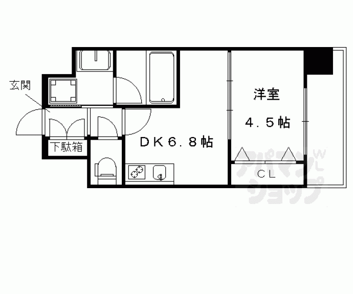 【ベラジオ京都烏丸十条Ⅱ】間取