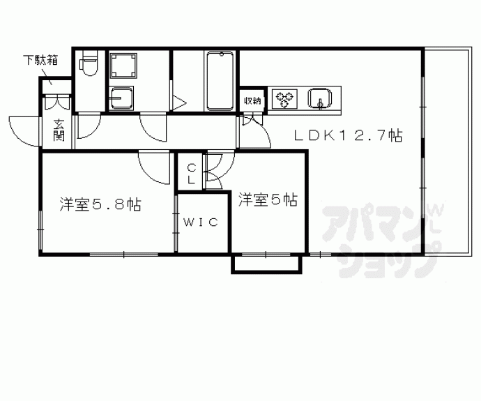 【ベルビュー東寺西門通】間取