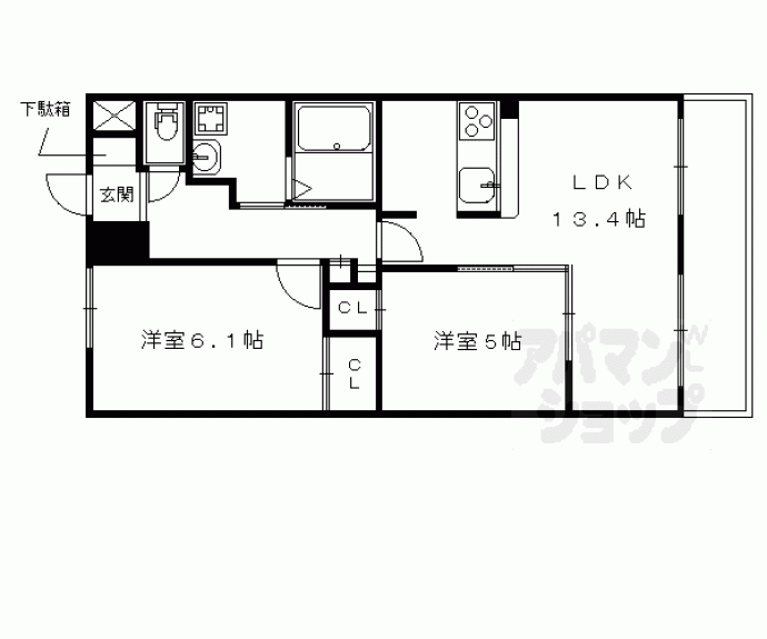 【プリュータ大宅】間取