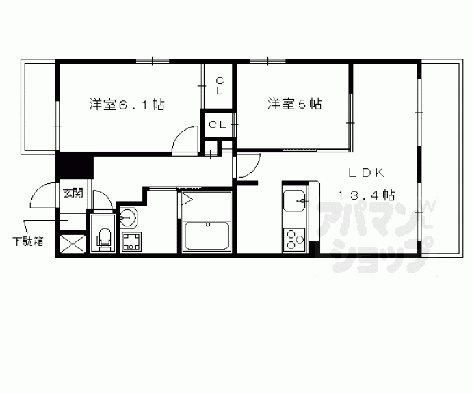 【プリュータ大宅】間取