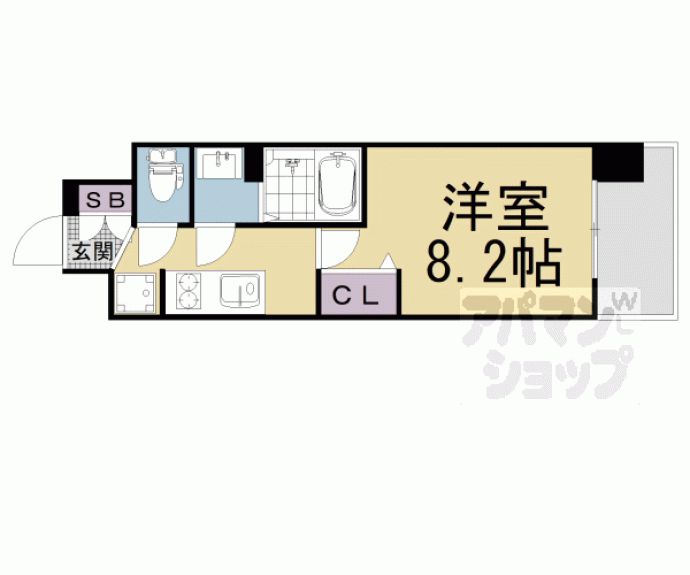 【プレサンス　ＴＨＥ　ＫＹＯＴＯ東福寺　ＥＡＳＴ】間取