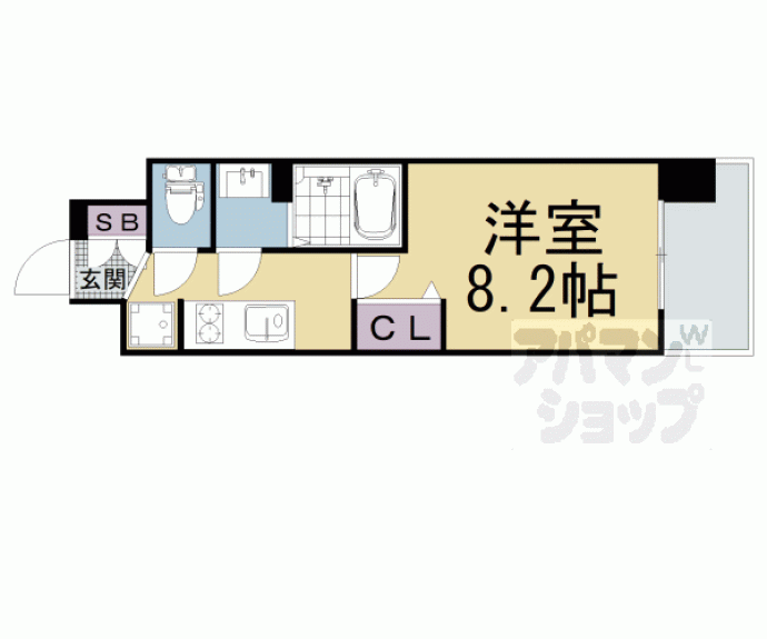 【プレサンス　ＴＨＥ　ＫＹＯＴＯ東福寺　ＥＡＳＴ】間取