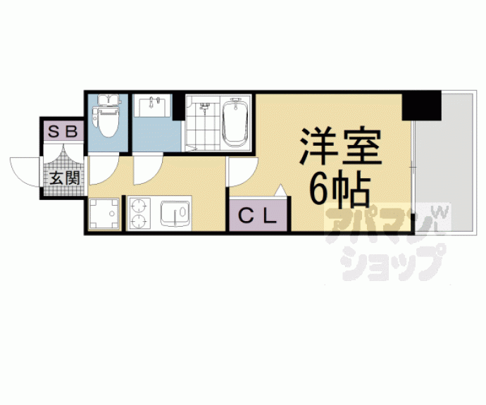 【プレサンス　ＴＨＥ　ＫＹＯＴＯ東福寺　ＥＡＳＴ】間取