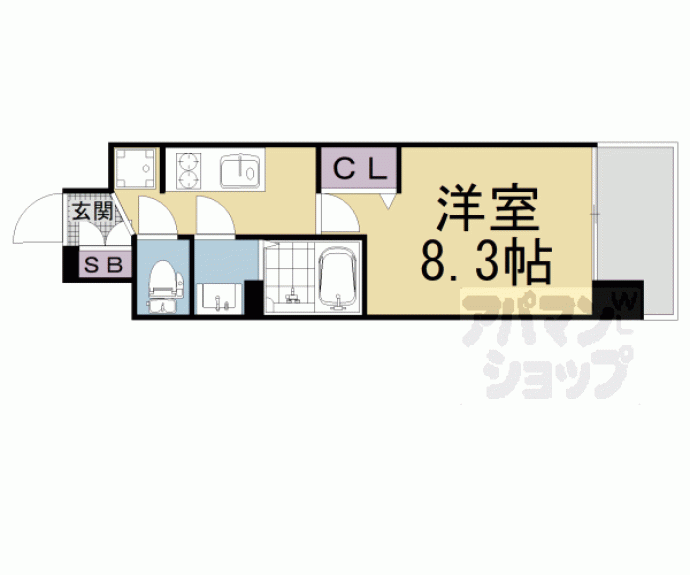 【プレサンス　ＴＨＥ　ＫＹＯＴＯ東福寺　ＥＡＳＴ】間取