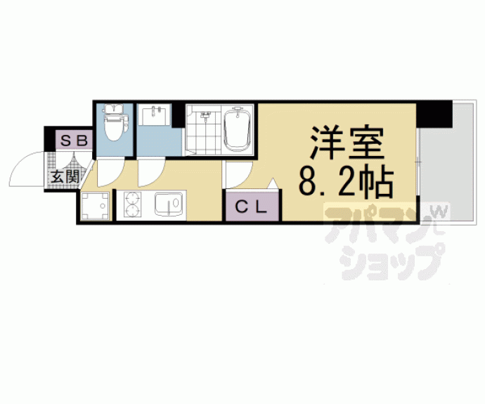 【プレサンス　ＴＨＥ　ＫＹＯＴＯ東福寺　ＥＡＳＴ】間取