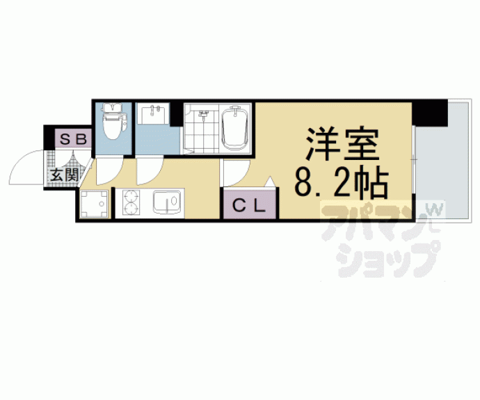 【プレサンス　ＴＨＥ　ＫＹＯＴＯ東福寺　ＥＡＳＴ】間取