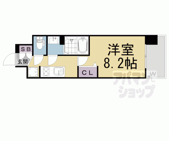 【プレサンス　ＴＨＥ　ＫＹＯＴＯ東福寺　ＷＥＳＴ】間取