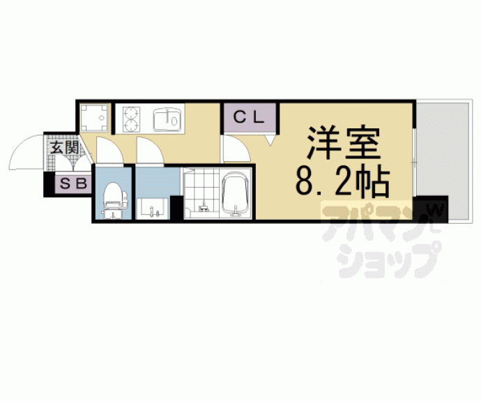 【プレサンス　ＴＨＥ　ＫＹＯＴＯ東福寺　ＷＥＳＴ】間取