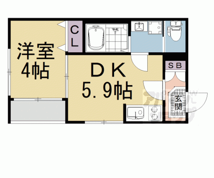 【スプランドゥール東九条】間取