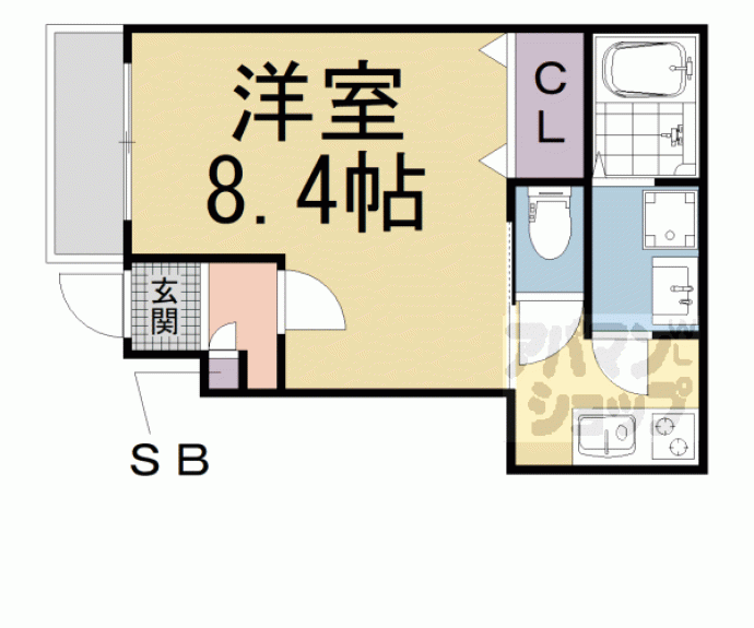 【エステイトＥ桂川Ｂ棟】間取