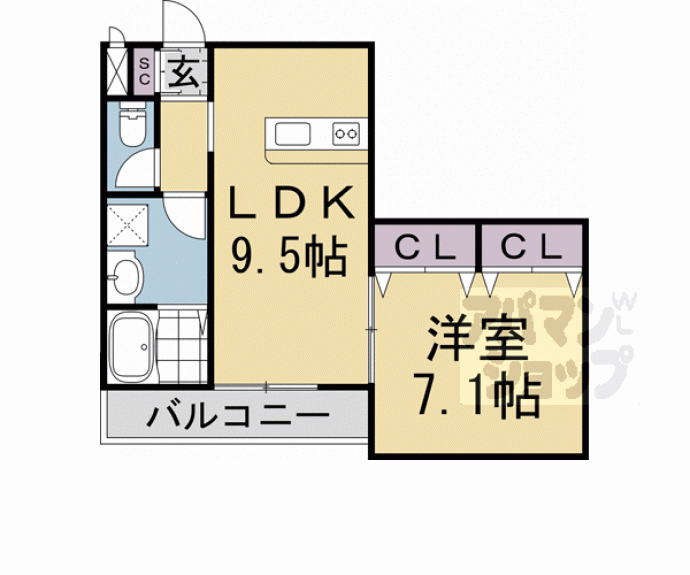 【プライベートレジデンス京都駅西】間取